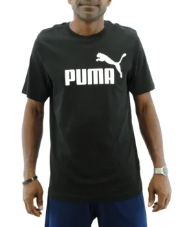 58666601, Puma Ess Logo Men's Tee - Black