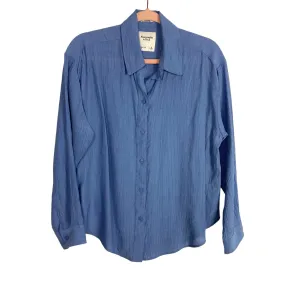 Abercrombie & Fitch Blue Gauze Oversized Button Up- Size S (see notes)