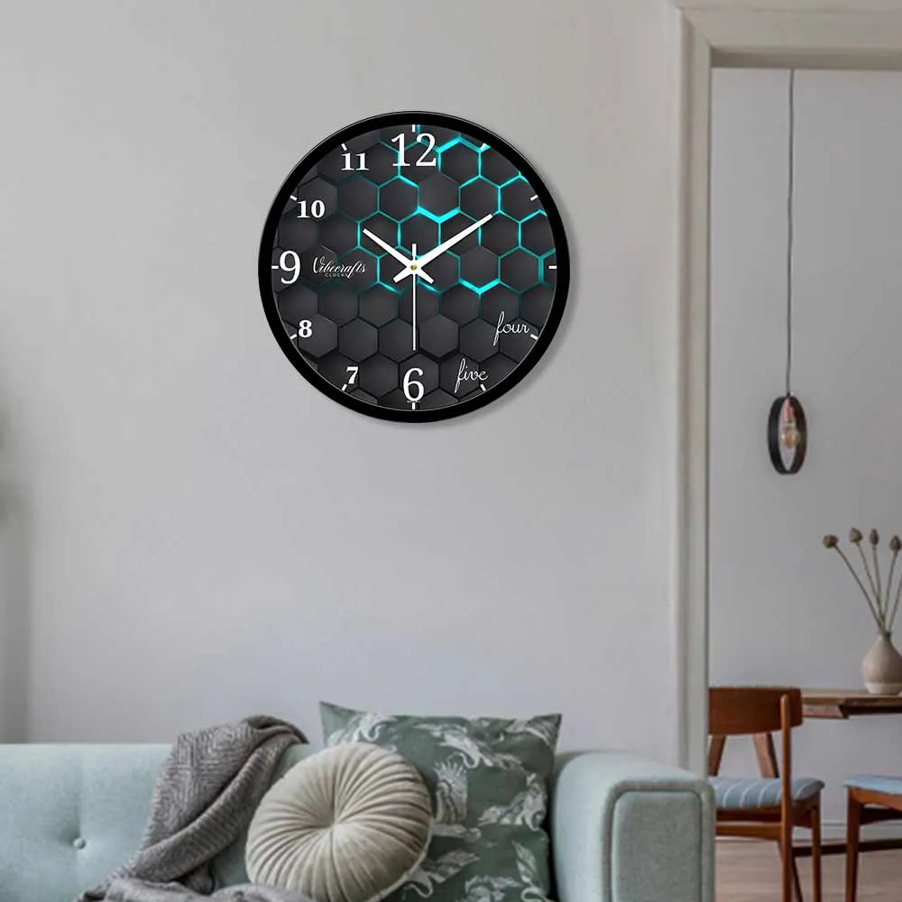 Abstract Hexagonal Designer Wall Clock