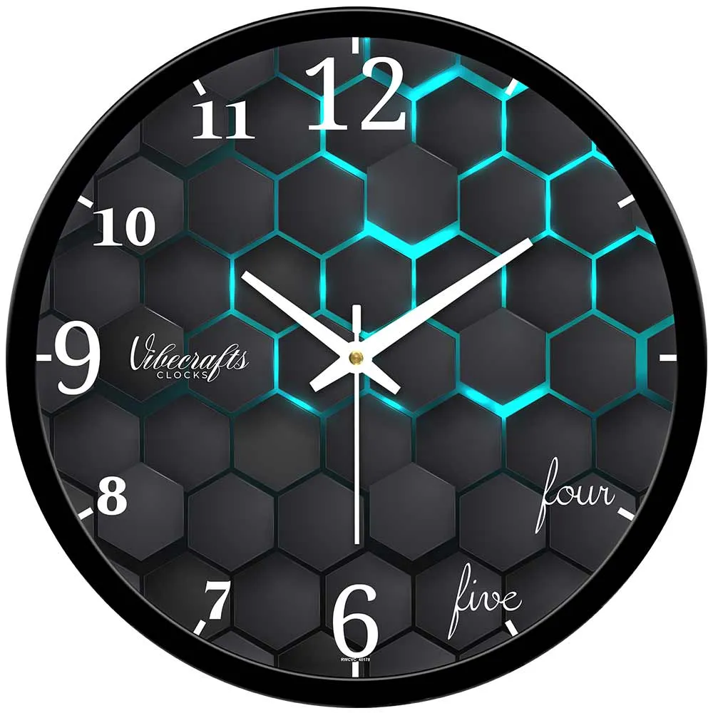 Abstract Hexagonal Designer Wall Clock