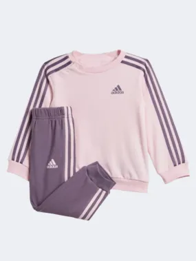 Adidas 3 Stripes Baby-Girls Sportswear Set Pink/Shadow Violet