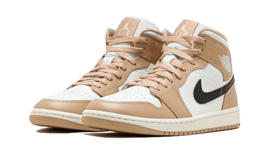 Air Jordan 1 Mid Tan Black