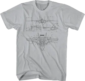 Aircraft Diagram Top Gun T-Shirt