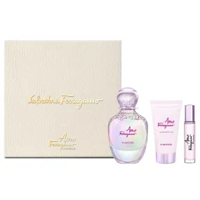 Amo Ferragamo Flowerful by Salvatore Ferragamo 100ml EDT 3 Piece Gift Set