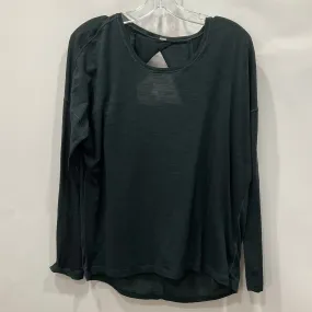 Athletic Top Long Sleeve Collar By Lululemon In Green, Size: 8