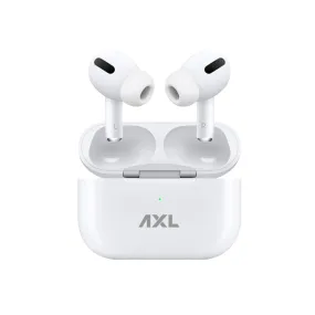 AXL AEB01 True Wireless Earbuds with V5.0, Battery Capacity 300mAh, HD Sound Quality, Lightweight, Passive Noise Cancellation (White)