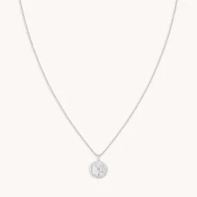 Cancer Zodiac Pendant Necklace in Silver