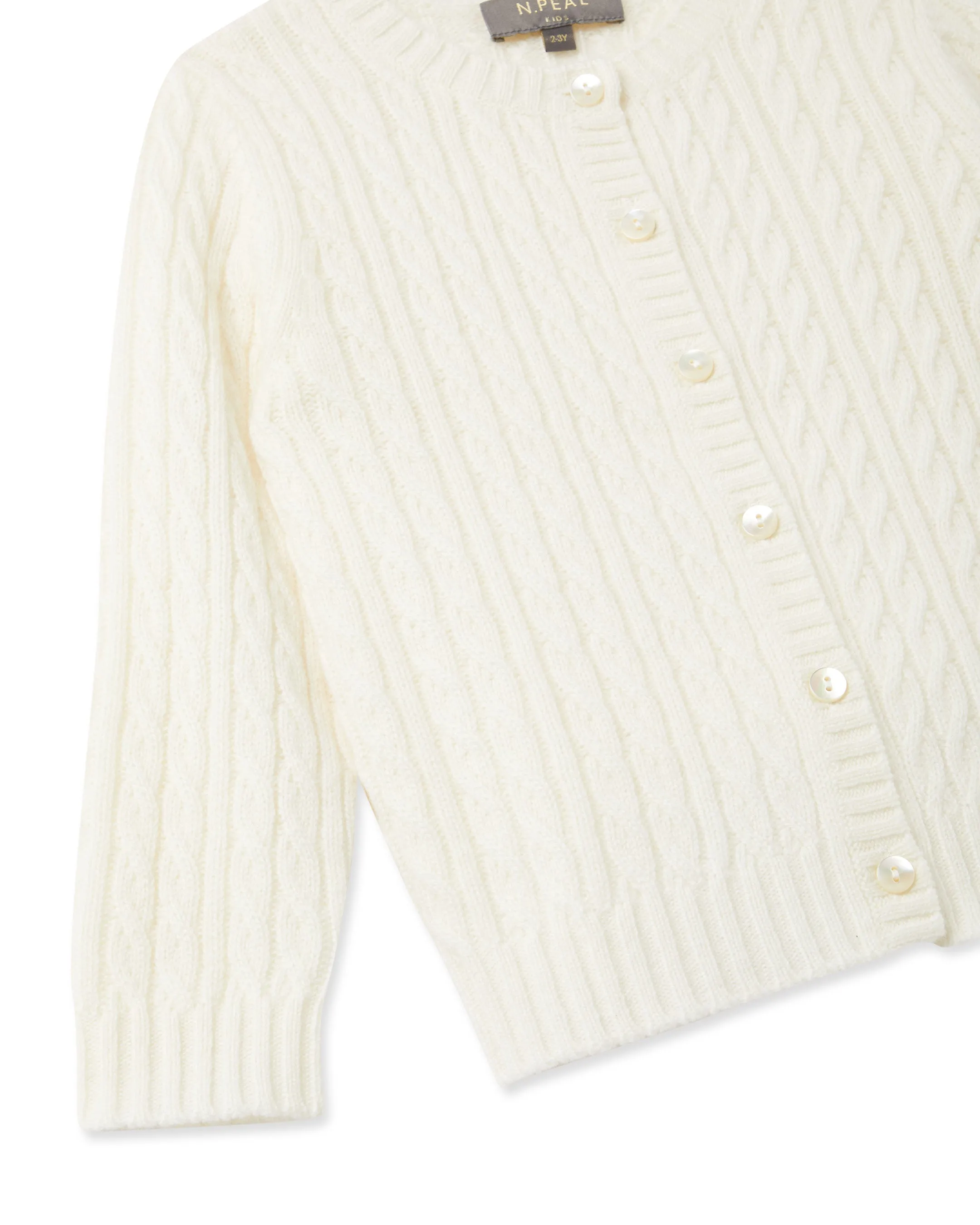 Cashmere Cable Cardigan New Ivory White