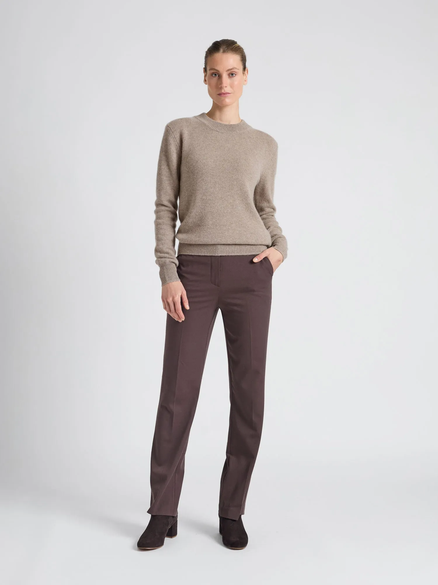 cashmere sweater "Sofia long" - Toast