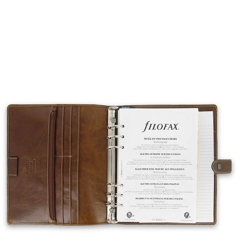 Filofax Malden A5 Ochre Leather Organizer Agenda Calendar 2024