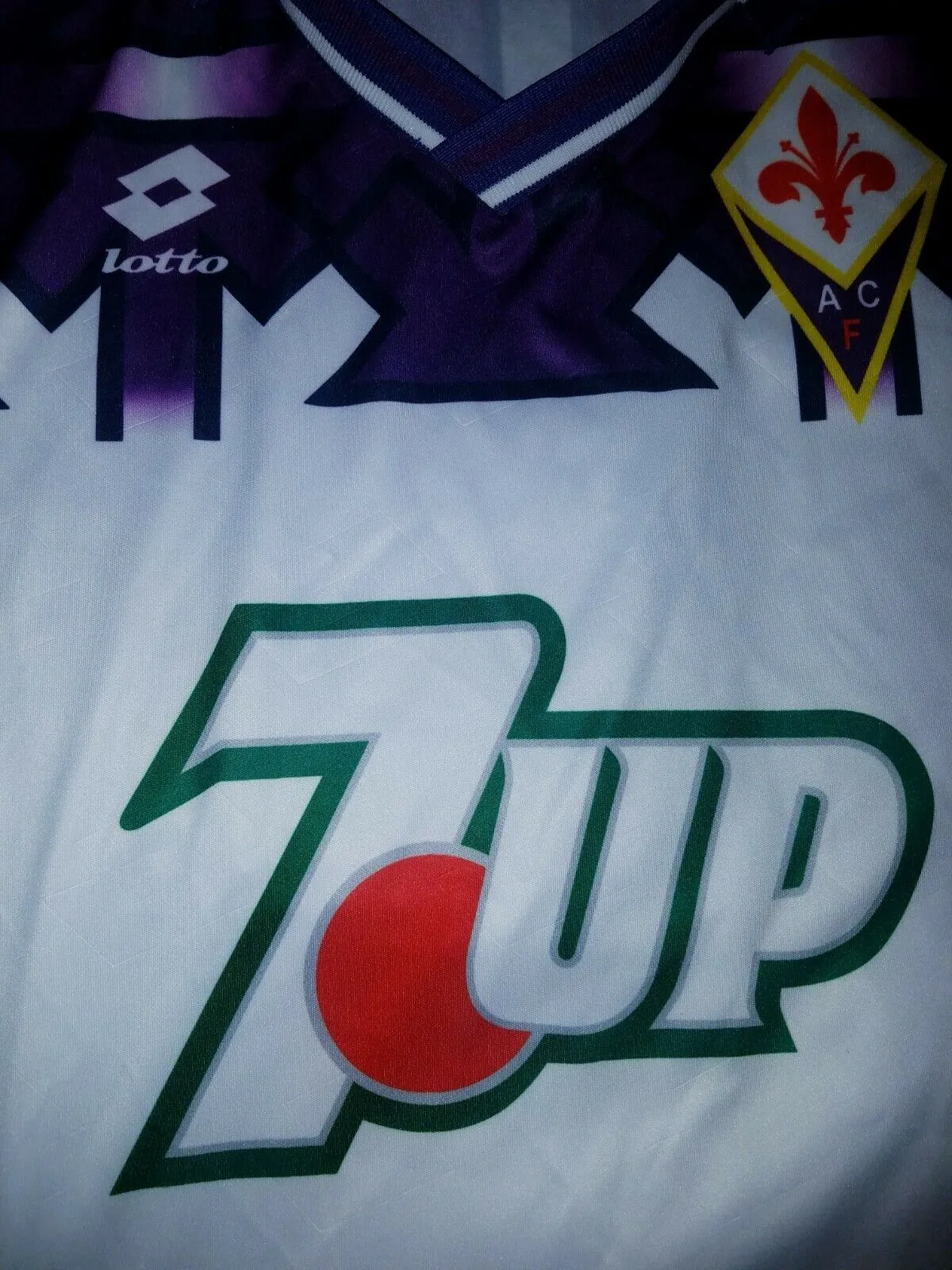 Fiorentina BANNED SWASTIKA Lotto 1992 1993 7up Jersey Maglia L