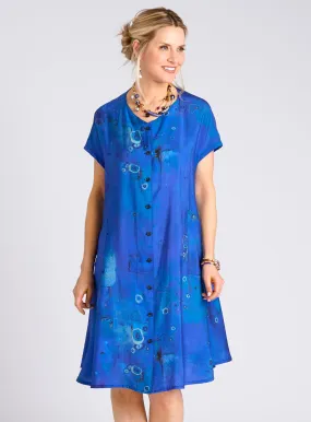 Flowing Blues Silky Dress FINAL SALE (No Returns)