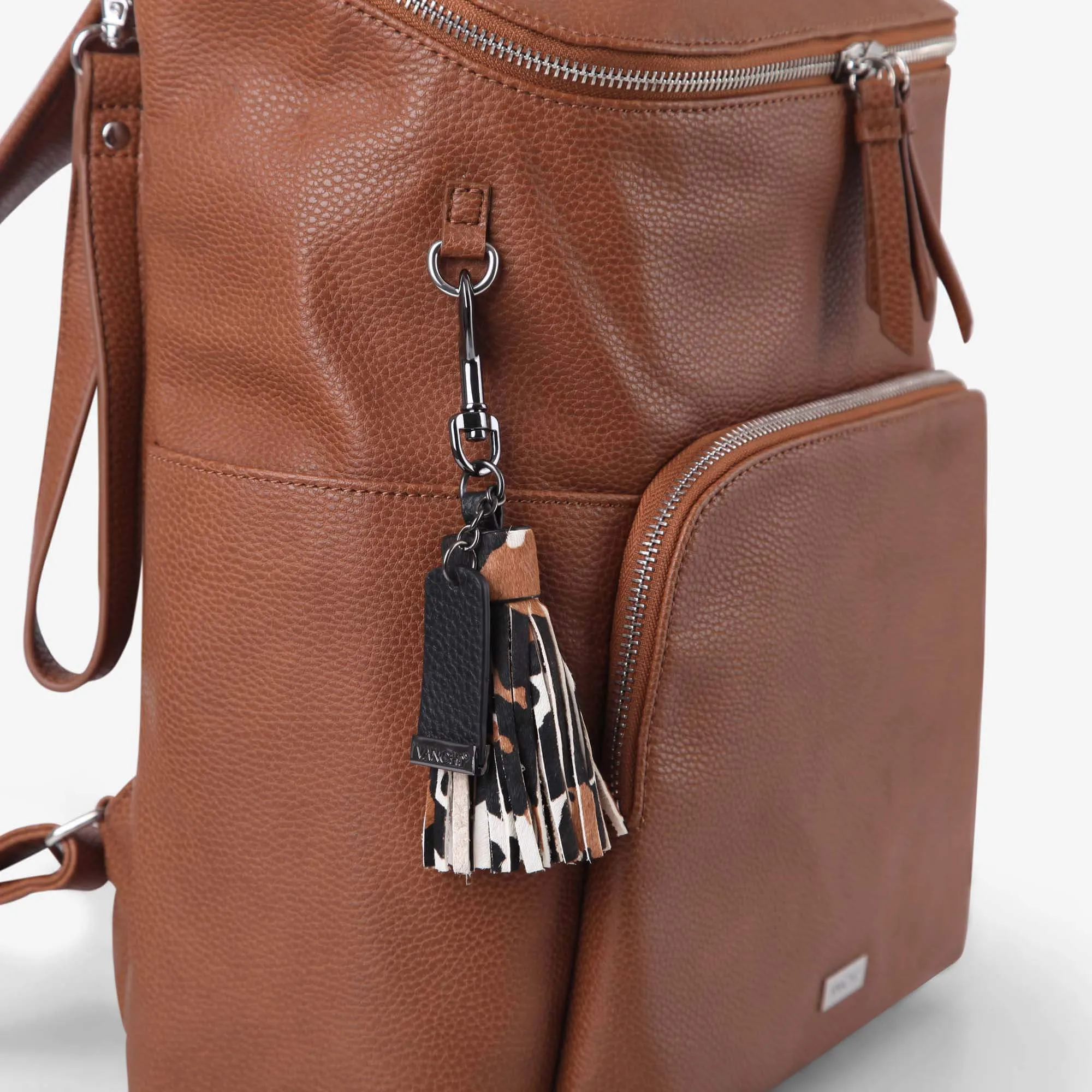 Frankie Everyday Backpack (Vegan) Pebbled Tan/ Silver