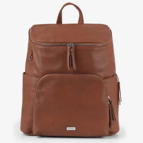 Frankie Everyday Backpack (Vegan) Pebbled Tan/ Silver