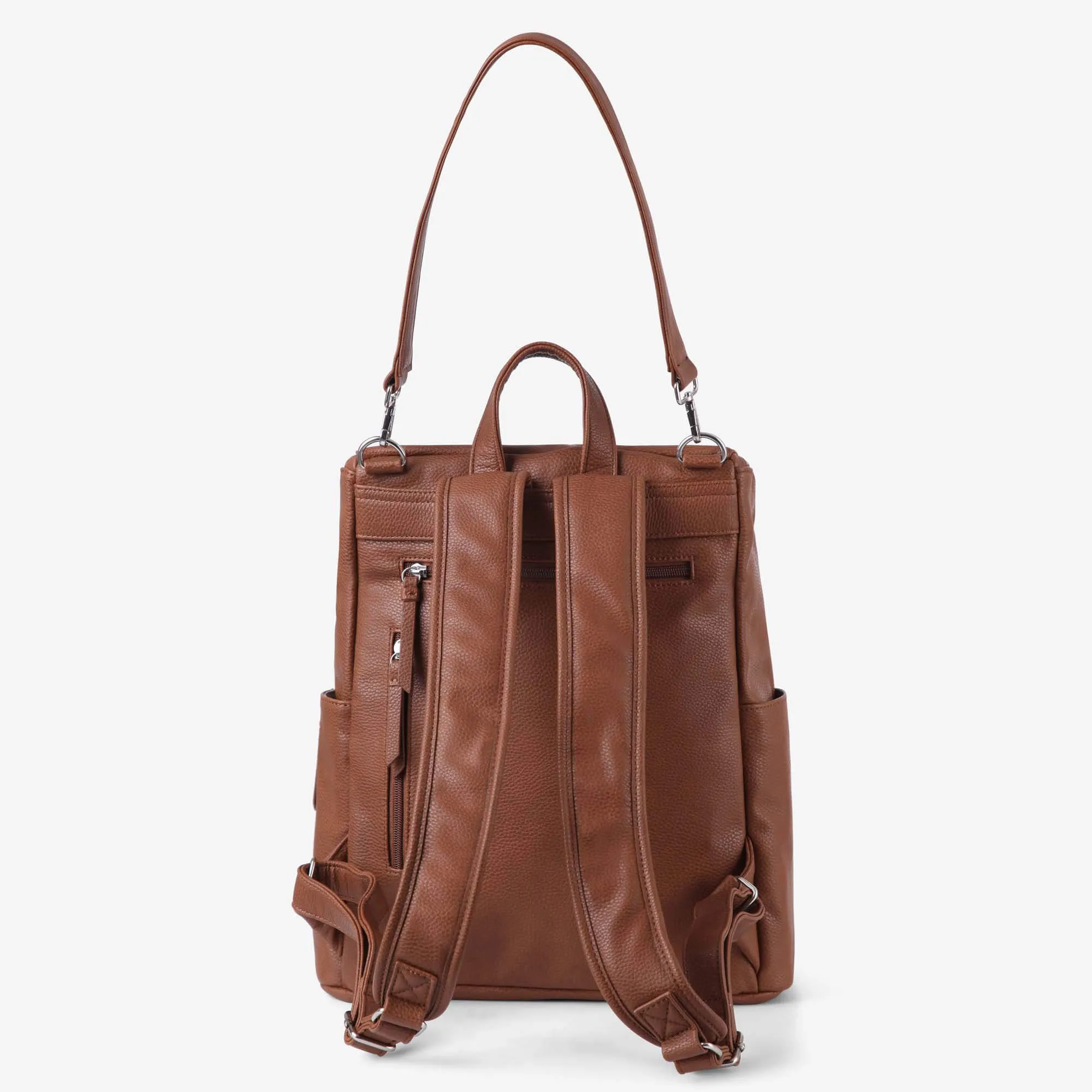 Frankie Everyday Backpack (Vegan) Pebbled Tan/ Silver