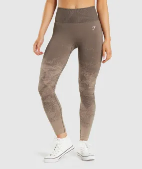 Gymshark Adapt Ombre Seamless Leggings - Triangle |  Penny Brown Print