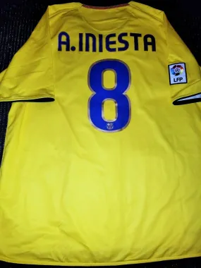 Iniesta Barcelona INIESTAZO TREBLE 2008 2009 Jersey Shirt XL