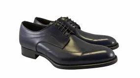 La Ferra Mens Navy Blue Italian made wingtip dress shoe "KD6"