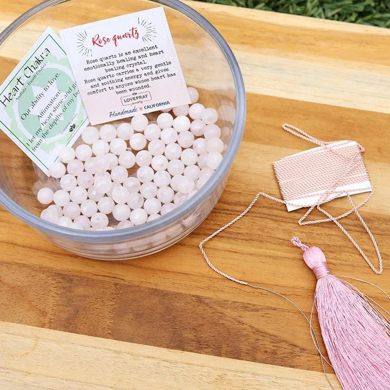 “Love” Rose Quartz Mala Necklace Kit