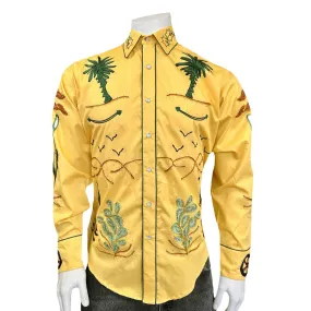 Men's Porter Wagoner Gold Embroidered Western Shirt