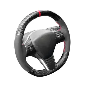 Model 3 / Y Round Suede Steering Wheel【Style 15】