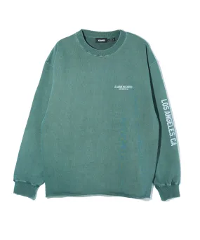 PIGMENT DYED RAW EDGE CREWNECK SWEATSHIRT