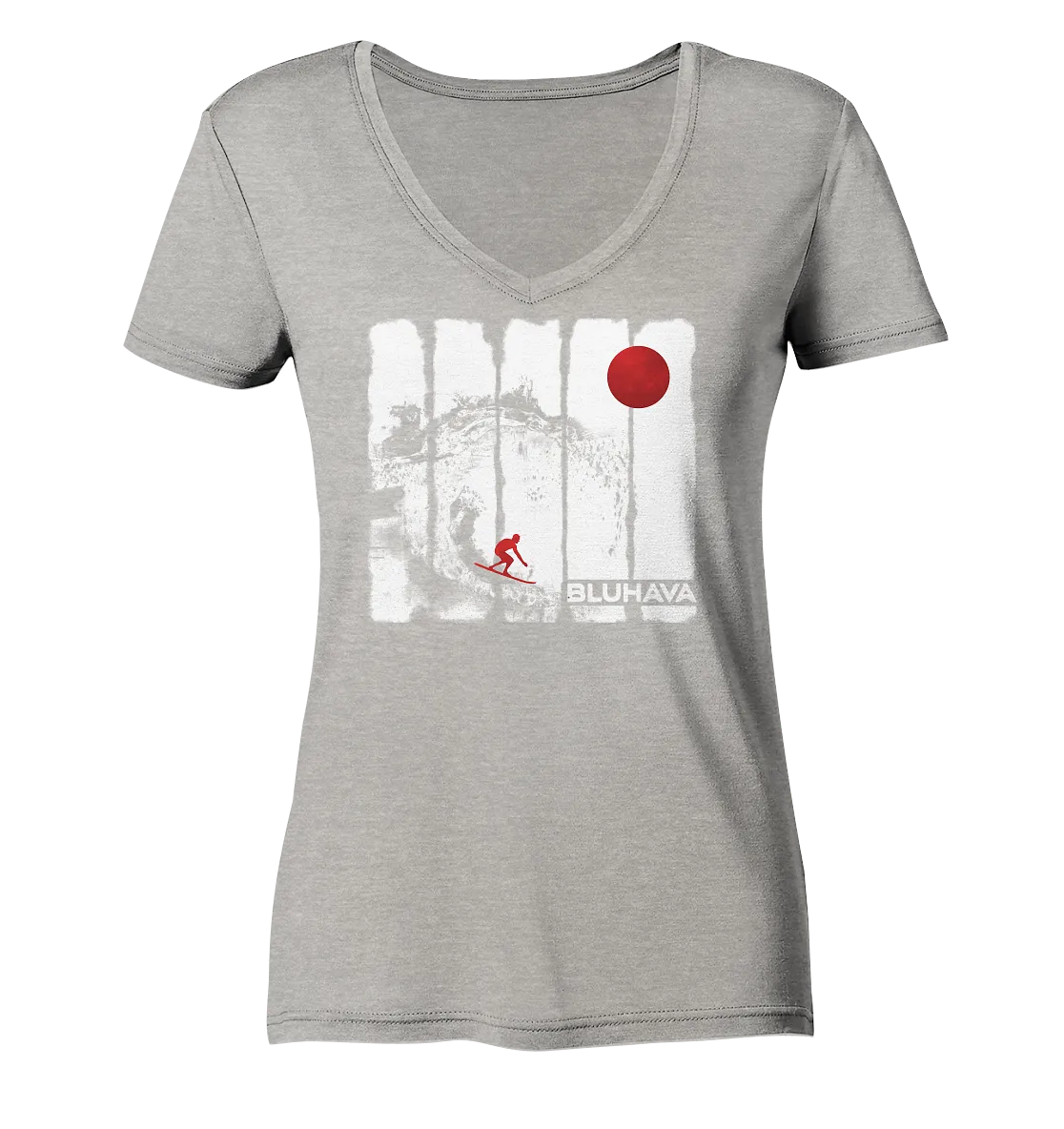 "Oceansplash Red Moon Driver" - Damen Premium Organic V-Neck Shirt